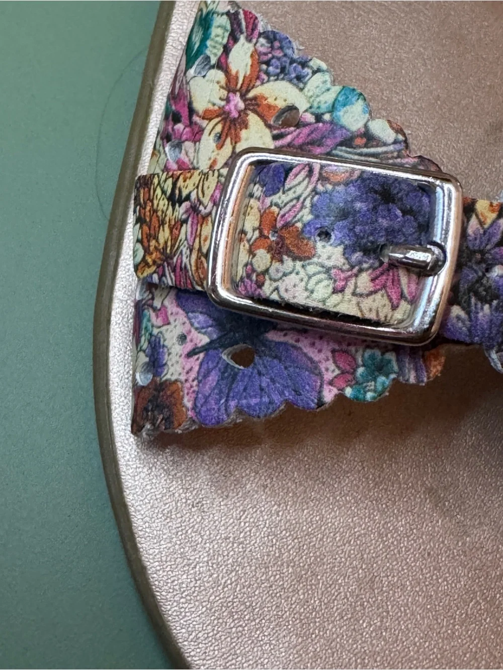 FootMates floral leather girls sandal
